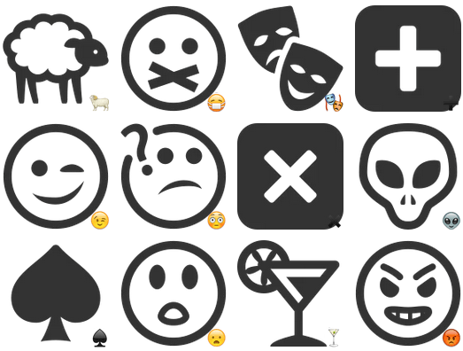 Black And White Emoji
